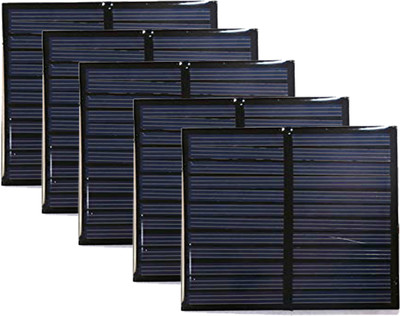 ambert 6Volt 1Watt Mini Solar Panel 70x70MM 75mA For Project Work 5 Pcs Solar Panel(Pack of 5)