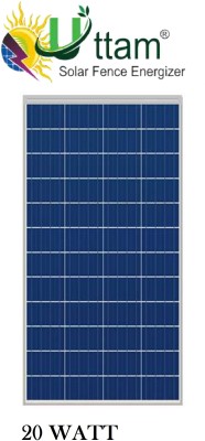 Uttam 20 Watt - 12 Volt for Home Lighting & Small Battery Charging Solar Panel Solar Panel(Pack of 1)