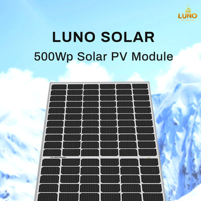 luno 500Watt 24Volt MONOCRYSTALLINE PERC Solar Panel(Pack of 1)