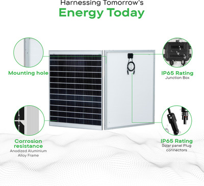 WAAREE Solar Panel 225 Watt Mono PERC Solar Panel(Pack of 1)