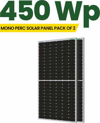 WAAREE 450 Watt ( Pack of 2 ) 24 Volts 144 Cells Mono PERC Solar Panel(Pack of 2)