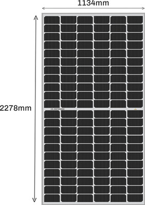 luno 550Watt 24Volt MONOCRYSTALLINE PERC Solar Panel(Pack of 1)