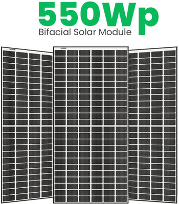 LOOM SOLAR SHARK 550W Each Bi-Facial Solar Panel(Pack of 2)