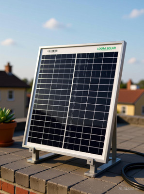 LOOM SOLAR 20-Watt Battery Charging Up to 10Ah Solar Panel(Pack of 1)