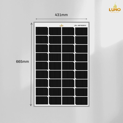 luno 45Watt 12Volt MONOCRYSTALLINE MONO PERC Solar Panel(Pack of 2)