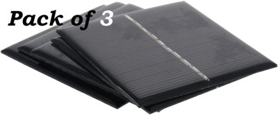 3REE 3 Pcs 5V 0.7W Mini Polysilicon Epoxy DIY Solar Panel Module 70mm x 70mm Solar Panel(Pack of 3)