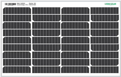 LOOM SOLAR 55 watt - 12 volt Mono PERC Solar Panel(Pack of 1)