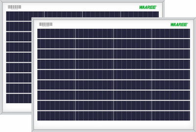 WAAREE 40 Watt Each Monocrystalline Solar Panel(Pack of 2)