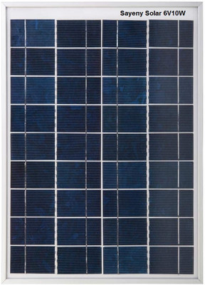SAYENY Home Light System DIY Project Small Charging(5Ah)10W6V Max 2.04 amp & Volt-19 Solar Panel(Pack of 1)