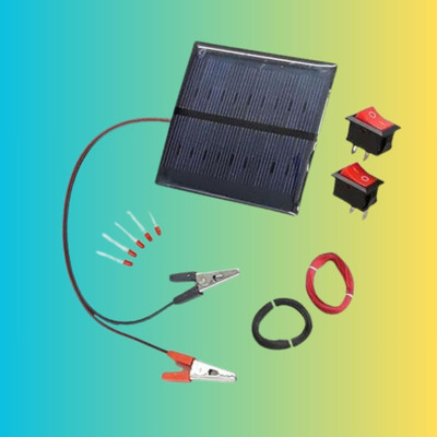 ERHIndia DIY Solar Panel Cell 6V 100mah STEM Mini Kit for School Kids Science Education Electronic Components Electronic Hobby Kit