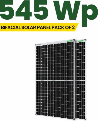 WAAREE 545 Watt Each Halfcut Mono Perc Bifacial Solar Panel(Pack of 2)