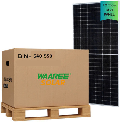 WAAREE TOPCon DCR 540-550 Watt , High Efficiency Panel Solar Panel(Pack ...