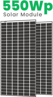 LOOM SOLAR SHARK 550 - Mono Perc, 144 Cells Half Cut DC power(Pack of 2) Solar Panel deal from flipkart