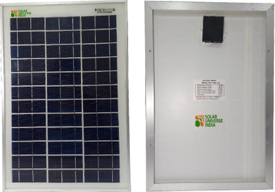 SOLAR UNIVERSE INDIA 15W 12V Polycrystalline Solar Panel with Wire – Compact & Durable Module Solar Panel(Pack of 1)