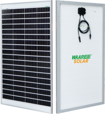 WAAREE Solar Panel 100 Watt 12 Volt Mono PERC Solar Panel(Pack of 4)