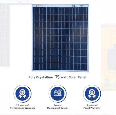 Plaza BIS Certified Polycrystalline 75 Watt Solar Panel Solar Panel(Pack of 1)