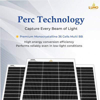 luno N-Bull_75WP_12V_P2 Solar Panel(Pack of 2)