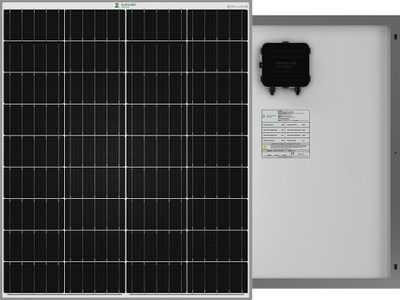 ZunSolar 110 Watt 12V Mono PERC Solar Panel(Pack of 1)