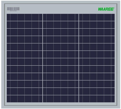 WAAREE 20 Watt/12 Volt Polycrystalline Solar Panel(Pack of 6)
