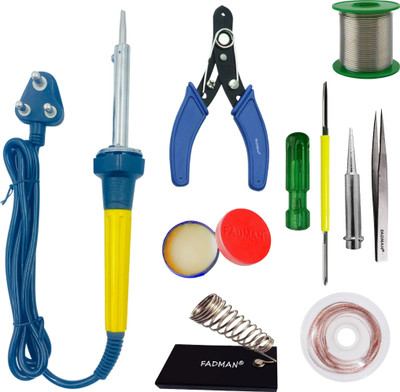 FADMAN Combo Pack of 9 Soldering Iron 60 W Simple(Flat Tip)