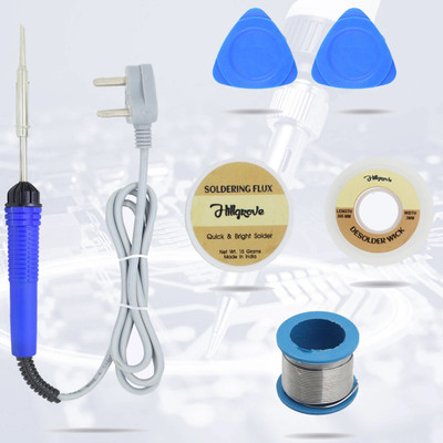 Hillgrove HGVE2M1 5in1 25W Electronic & Hobby Beginner Soldering Iron Kit 25 W Simple(Flat Tip)