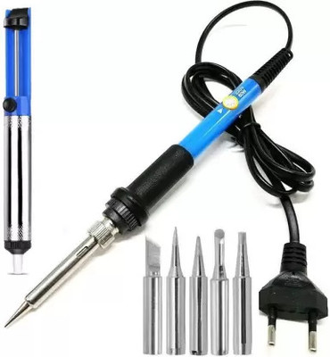 Mass Pro Soldering Iron Kit Electric 60W Adjustable Temperature Gun Welding Tools 60 W Temperature Controlled(Pointed Tip)