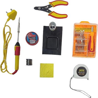 VMTRONIX 25 WATT KIT SOLDERING KIT PACKOF8 WITH 32 IN ONE JACKLY SCREWDRIVER STE 25 W Simple(Round Tip)