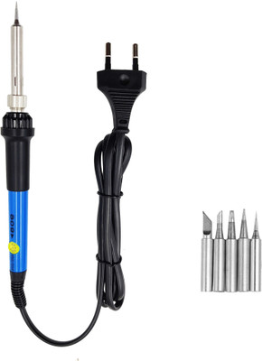 Hillgrove HGCM1337M1 Mobile Soldering Iron Equipment Tool Machine Combo Kit Set 60 W 60 W Temperature Controlled(Conical, Flat, Pointed, Round Tip)