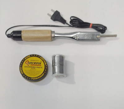 vtronix SOL 65 WATT WITH 250 GM SOLDER WIRE AND 50 GM SOLDER PASTE 65 W Simple(Flat Tip)