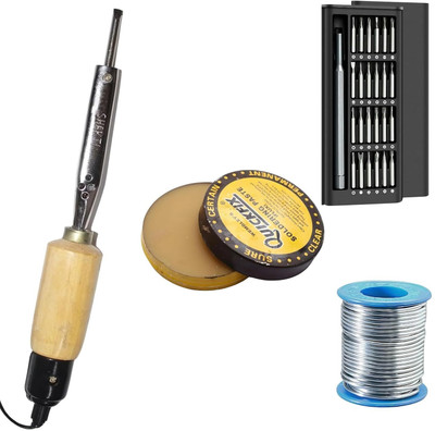 VMTRONIX SOLDERINGIRON35WOODENPREMIUM24INONE 35 W Simple(Round Tip)