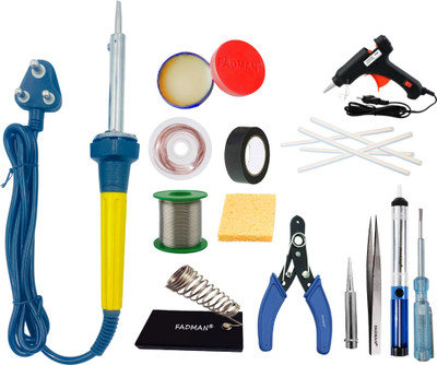 FADMAN 14in1 Soldering Iron Equipment Tool Machine Combo Kit 60 W Simple(Flat Tip)