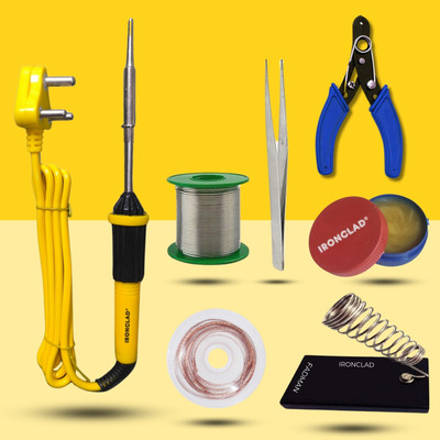 Ironclad Combo Kit 7-in-1 Mobile Soldering Iron Master Kit 25 W Simple(Flat Tip)