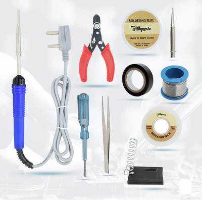 Hillgrove 10in1 Biggers 25W Soldering Iron Kit 25 W Simple(Flat, Pointed Tip)