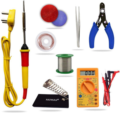 FADMAN FDSLGM8IN1 Electronic 8in1 Mobile Soldering Iron Kit Set with Digital Multimeter 25 W Simple(Flat Tip)