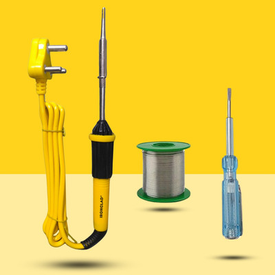 Ironclad Combo Kit 3-in-1 Mobile Soldering Iron Master Kit 25 W Simple(Flat Tip)