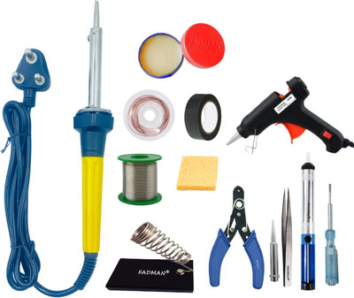 FADMAN 13in1 Soldering Iron Equipment Tool Machine Combo Kit 60 W Simple(Flat Tip)
