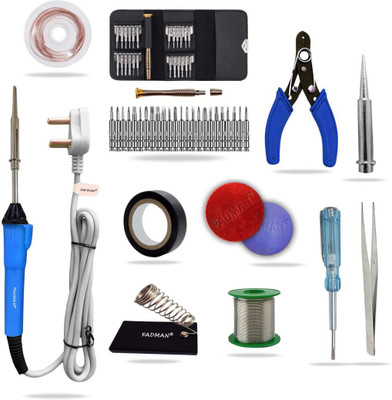 FADMAN FDSLGBAS11IN1 Electronic 11in1 Soldering Iron Kit Set with 25in1 Screwdriver Set 25 W Simple(Flat Tip)