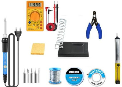 VMTRONIX Heavy Duty 60W Soldering Iron Kit | For Home, DIY, PCB Repair | 60 W Temperature Controlled(Pointed Tip)