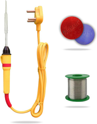 FADMAN 3in1 Mobile Soldering Iron Equipment Tool Combo Kit Set with Flux Paste and Wire 25 W Simple(Flat Tip)