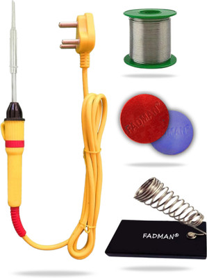 FADMAN 4in1 Soldering Iron Kit | Wire | Soldering Flux | Stand 25 W Simple(Flat Tip)