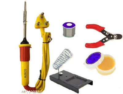MSNL Beginners Soldering Iron 7 in 1 Tool Set with Flux Paste 25 W Temperature Controlled(Conical Tip)