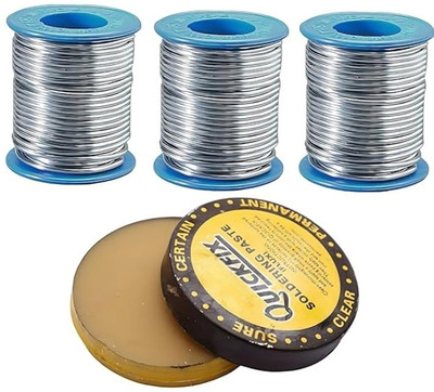 VMTRONIX Rosin-Rich Quickfix Soldering Paste With 3 Solder Wire For PCB & BGA Repairing | 0 W Simple(Round Tip)