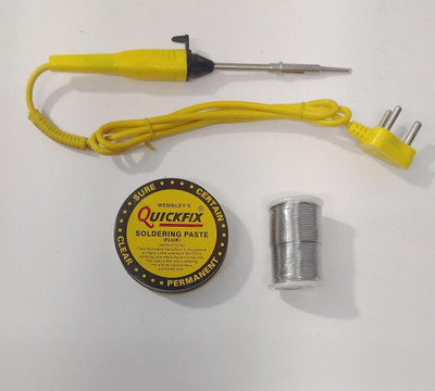 vtronix 25 WATT SOLDERING IRON WITH 250 GM SOLDER WIREAND 50 GRAM SOLDER PASTE 25 W Simple(Round Tip)