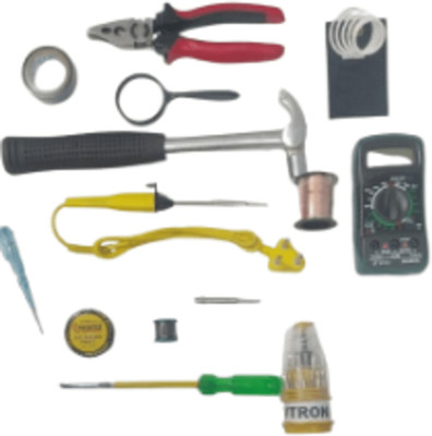 vtronix SOL YWLLOW IRON KIT PACKOF14 WITH 830L MULTIMETER 25 W Simple(Round Tip)