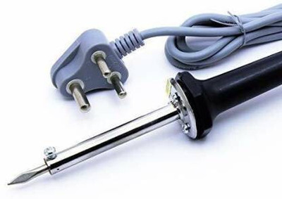 GoodsBazaar 60W Soldering Iron with Pure Copper Bit Safe for Use on Delicate Components 60 W Simple(Flat Tip)