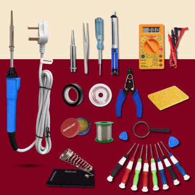 Ironclad Pro 16-in-1 Mobile Soldering Master Kit 25 W Simple(Flat Tip)