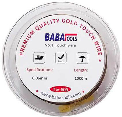 BABATOOLS tw-605 0.06mm premium quality gold touch wire 1000m 25 W Simple(Round Tip)