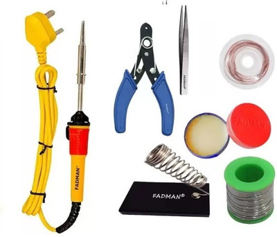 Skeisy New Iron Soldering Advance Kit Combo Pack of 10 25 W Simple (Flat Tip) 25 W Simple(Conical Tip)