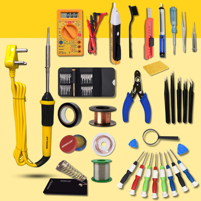 Ironclad Combo Kit 22-in-1 Mobile Soldering Iron Master Kit 25 W Simple(Flat Tip)