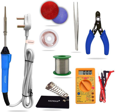 FADMAN FDSLGM8IN1 Electronic 8in1 Mobile Soldering Iron Kit Set with Digital Multimeter 25 W Simple(Flat Tip)